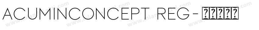 acuminconcept reg字体转换